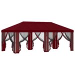 vidaXL Kryt altánku s bočnými stenami Vínovo červená 600,5 x 300,5 cm – Obrázok 4