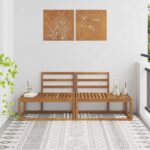 vidaXL Vonkajšia koncová pohovka 2 Kus Prírodná 182,5 x 63 x 73 cm