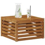 vidaXL Vonkajší stôl Pevné akáciové drevo Prírodná 59 x 59 x 37 cm – Obrázok 3