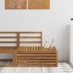 vidaXL Vonkajšia koncová pohovka Prírodná 91 x 63 x 73 cm
