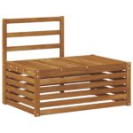 vidaXL Vonkajšia koncová pohovka Prírodná 91 x 63 x 73 cm – Obrázok 2