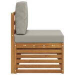 vidaXL Vonkajšia koncová pohovka s vankúšom Prírodná 91 x 63 x 73 cm – Obrázok 5