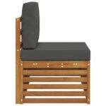 vidaXL Vonkajšia koncová pohovka s vankúšom Prírodná 91 x 63 x 73 cm – Obrázok 5