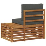 vidaXL Vonkajšia koncová pohovka s vankúšom Prírodná 91 x 63 x 73 cm – Obrázok 6
