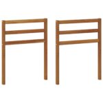 vidaXL Opierka 2 pcs Prírodná 59 x 4 x 73 cm Pevné akáciové drevo – Obrázok 2