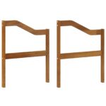 vidaXL Opierka 2 pcs Prírodná 59 x 4 x 73 cm Pevné akáciové drevo – Obrázok 2