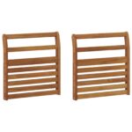 vidaXL Opierka 2 pcs Prírodná 58,5 x 8 x 60 cm Pevné akáciové drevo – Obrázok 2