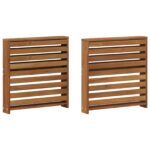 vidaXL Opierky 2 pcs Hnedá 58.5 x 10 x 61 cm Kompozitné drevo – Obrázok 2