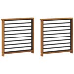 vidaXL Opierka 2 pcs Prírodná 60 x 6 x 61 cm Pevné akáciové drevo – Obrázok 2