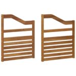 vidaXL Opierky 2 pcs Hnedá 59 x 4 x 73 cm Kompozitné drevo – Obrázok 2