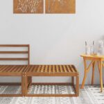 vidaXL Vonkajší taburet Prírodná 79 x 79 x 37 cm