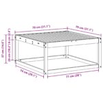 vidaXL Vonkajší taburet Prírodná 79 x 79 x 37 cm – Obrázok 8