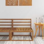 vidaXL Záhradná stredná sedačka Prírodná 79 x 83 x 73 cm