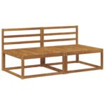 vidaXL 2 Kus Záhradná stredná sedačka Prírodná 158 x 83 x 73 cm – Obrázok 2