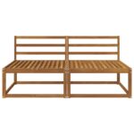 vidaXL 2 Kus Záhradná stredná sedačka Prírodná 158 x 83 x 73 cm – Obrázok 3