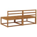 vidaXL 2 Kus Záhradná stredná sedačka Prírodná 158 x 83 x 73 cm – Obrázok 5
