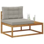 vidaXL Vonkajšia koncová pohovka s vankúšom Prírodná 115 x 83 x 73 cm – Obrázok 3