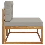 vidaXL Vonkajšia koncová pohovka s vankúšom Prírodná 115 x 83 x 73 cm – Obrázok 5