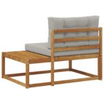 vidaXL Vonkajšia koncová pohovka s vankúšom Prírodná 115 x 83 x 73 cm – Obrázok 6