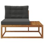 vidaXL Vonkajšia koncová pohovka s vankúšom Prírodná 115 x 83 x 73 cm – Obrázok 4