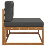vidaXL Vonkajšia koncová pohovka s vankúšom Prírodná 115 x 83 x 73 cm – Obrázok 5