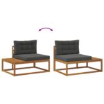 vidaXL Vonkajšia koncová pohovka s vankúšom Prírodná 115 x 83 x 73 cm – Obrázok 9
