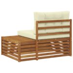 vidaXL Vonkajšia koncová pohovka s vankúšom Prírodná 115 x 83 x 73 cm – Obrázok 6
