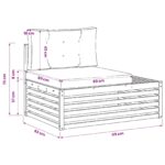 vidaXL Vonkajšia koncová pohovka s vankúšom Prírodná 115 x 83 x 73 cm – Obrázok 12