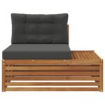 vidaXL Vonkajšia koncová pohovka s vankúšom Prírodná 115 x 83 x 73 cm – Obrázok 4