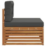 vidaXL Vonkajšia koncová pohovka s vankúšom Prírodná 115 x 83 x 73 cm – Obrázok 5
