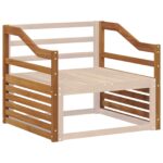 vidaXL Opierky 2 pcs Hnedá 79 x 4 x 73 cm Kompozitné drevo – Obrázok 3