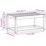 vidaXL Záhradná stolička, lavička Prírodná 79 x 43 x 37 cm – Obrázok 9