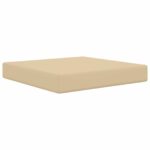 vidaXL Vankúš na vonkajšiu pohovku Béžová 60 x 60 x 8 cm Polyester – Obrázok 2