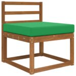 vidaXL Vankúš na vonkajšiu pohovku Zelená 60 x 60 x 8 cm Polyester – Obrázok 3