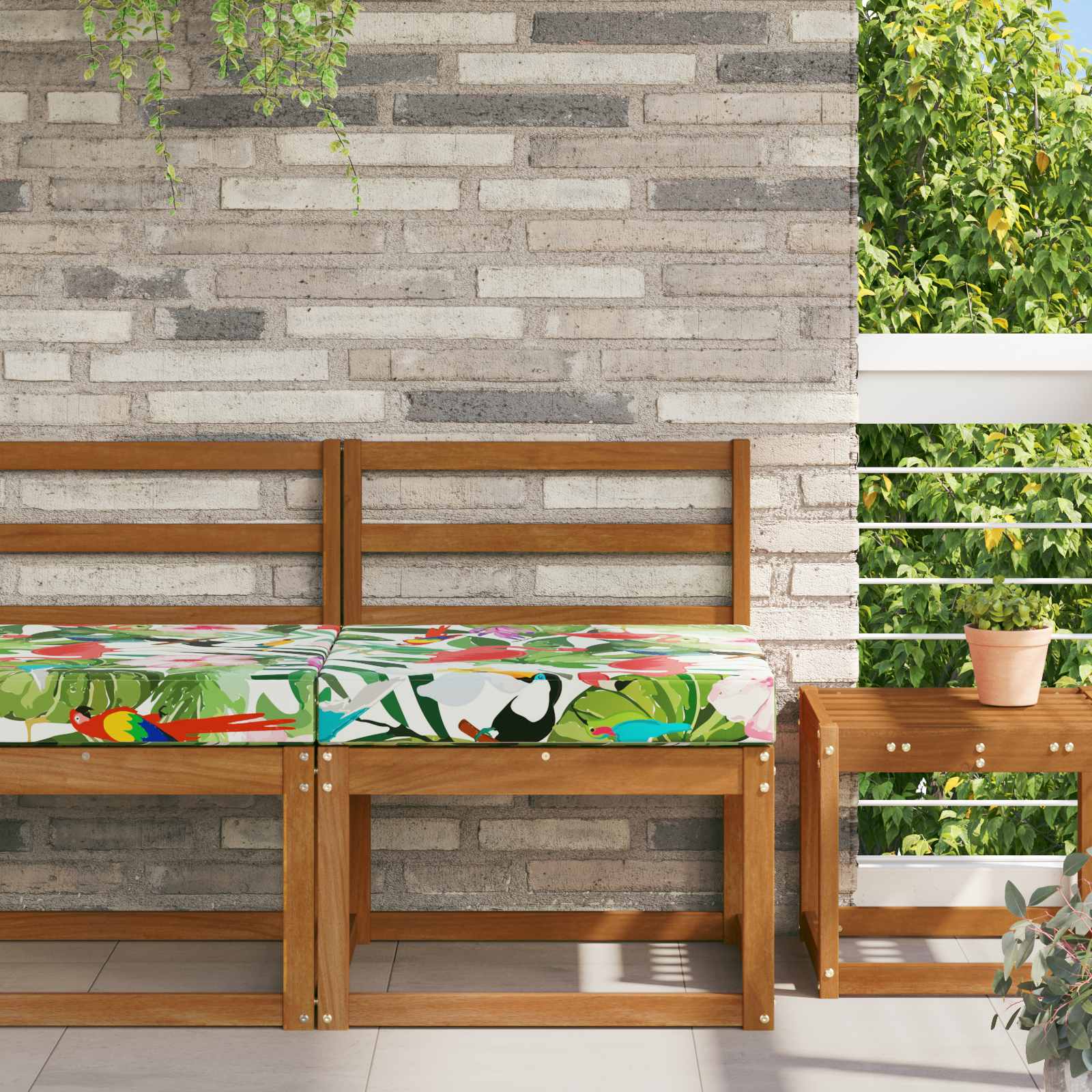 900706_1.jpg vidaXL Vankúš na vonkajšiu pohovku farebné 60 x 60 x 8 cm Polyester – Obrázok 1