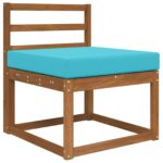 vidaXL Vankúš na vonkajšiu pohovku Tyrkysová 60 x 60 x 8 cm Polyester – Obrázok 3