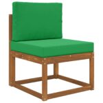 vidaXL Vankúš na vonkajšiu pohovku 2 pcs Zelená Polyester – Obrázok 3