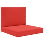 vidaXL Vankúš na vonkajšiu pohovku 2 pcs Červená Polyester – Obrázok 2
