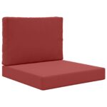 vidaXL Vankúš na vonkajšiu pohovku 2 pcs vínovo červená Polyester – Obrázok 2