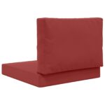 vidaXL Vankúš na vonkajšiu pohovku 2 pcs vínovo červená Polyester – Obrázok 7