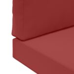vidaXL Vankúš na vonkajšiu pohovku 2 pcs vínovo červená Polyester – Obrázok 9