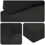vidaXL Vankúš na vonkajšiu pohovku 2 pcs Čierny Polyester – Obrázok 8