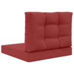 vidaXL Vankúš na vonkajšiu pohovku 2 pcs vínovo červená Polyester – Obrázok 7