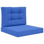 vidaXL Vankúš na vonkajšiu pohovku 2 pcs Královská modrá Polyester – Obrázok 2
