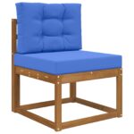 vidaXL Vankúš na vonkajšiu pohovku 2 pcs Královská modrá Polyester – Obrázok 3