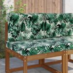 vidaXL Vankúš na vonkajšiu pohovku 2 pcs Vzor listov Polyester