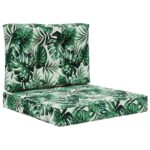 vidaXL Vankúš na vonkajšiu pohovku 2 pcs Vzor listov Polyester – Obrázok 2