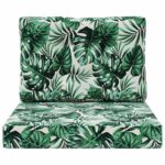 vidaXL Vankúš na vonkajšiu pohovku 2 pcs Vzor listov Polyester – Obrázok 6