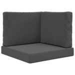 vidaXL Vankúš na vonkajšiu pohovku 3 pcs Antracit Polyester – Obrázok 2