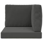 vidaXL Vankúš na vonkajšiu pohovku 3 pcs Antracit Polyester – Obrázok 6